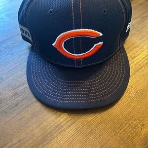 Navy Blue Cap with Orange Logo Chicago Bears Hat
